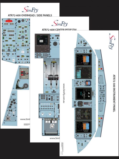 ATR 72-500 3 page cockpit poster set