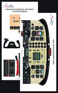 King Air 200 Instrumental cockpit poster
