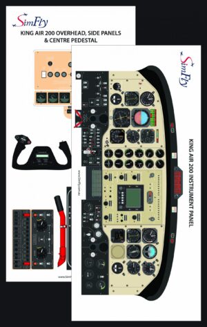 King Air 200 Instrumental cockpit poster