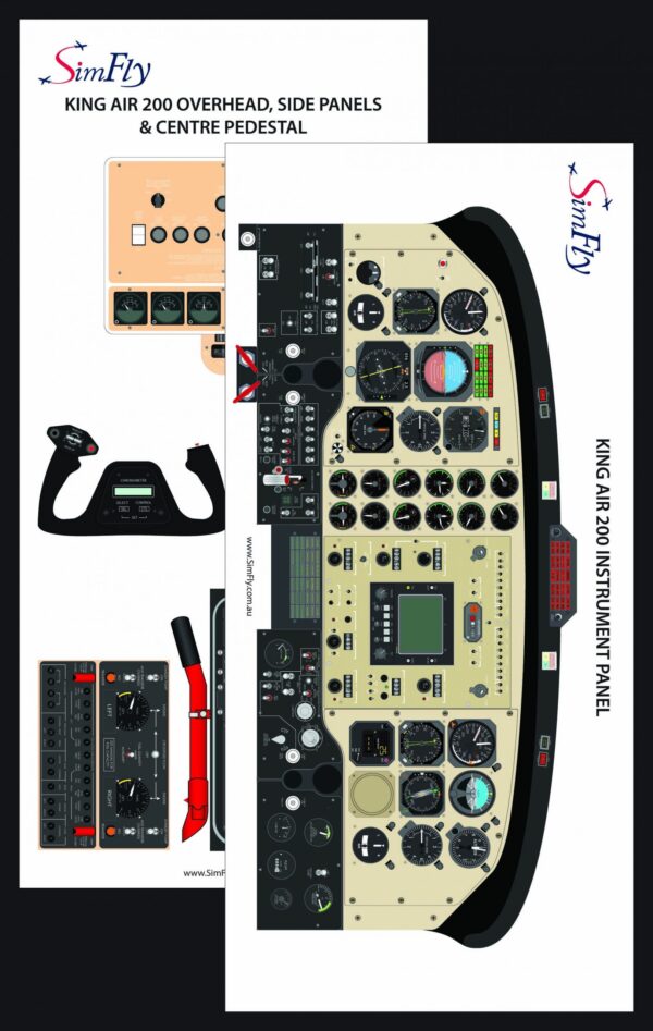 King Air 200 Instrumental cockpit poster