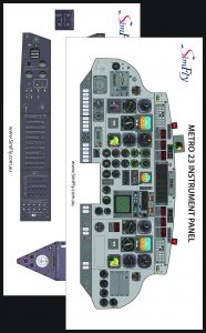 Metro 3 Circuit Breaker Panel and Pedestal cockpit poster set