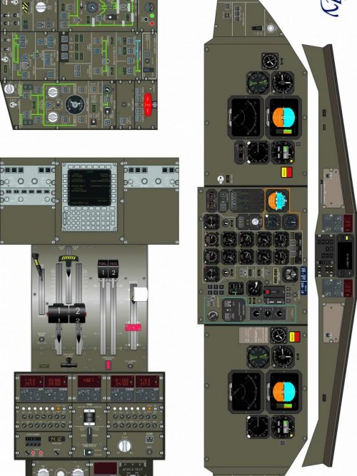 ATR 72-500 cockpit poster set