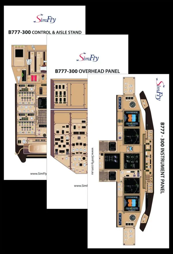 B777-300 cockpit poster set