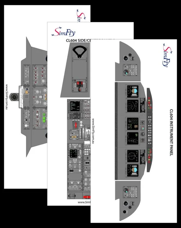 CL604 Overhead panel poster set