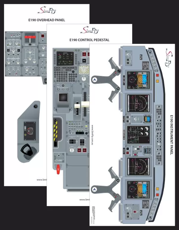 Embraer E190 3 Page Poster Set