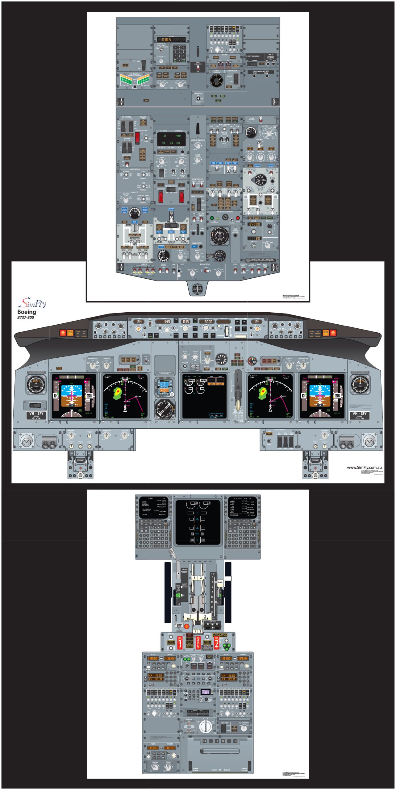 B737 800 Full Size Poster Set (Config#2)