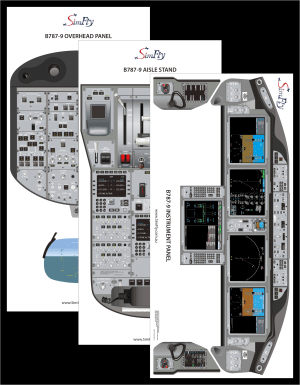 Boeing B787-9 3 Page Poster Set
